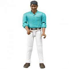 Bruder 60003 BWORLD Bărbat (piele maro) - pantaloni albi