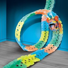 Piste lumineuse avec voiture rotative 112pcs