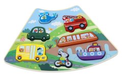 2Kids Toys Dřevěné puzzle Kruh propojitelné 6 v 1