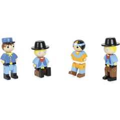 Jeujura Figurines en bois pour kits Far West 4 pcs