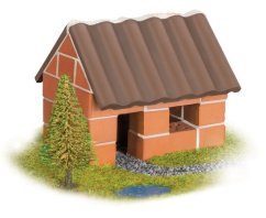 Stavebnice Teifoc Malý domek 35ks v krabici 18x15x8cm