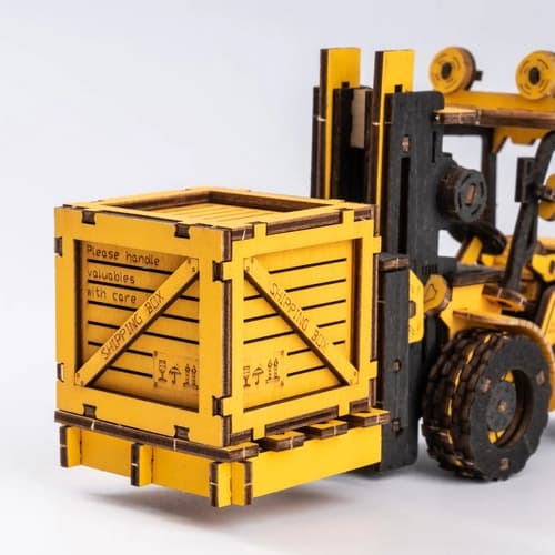 RoboTime Puzzle 3D de madera Carretilla elevadora