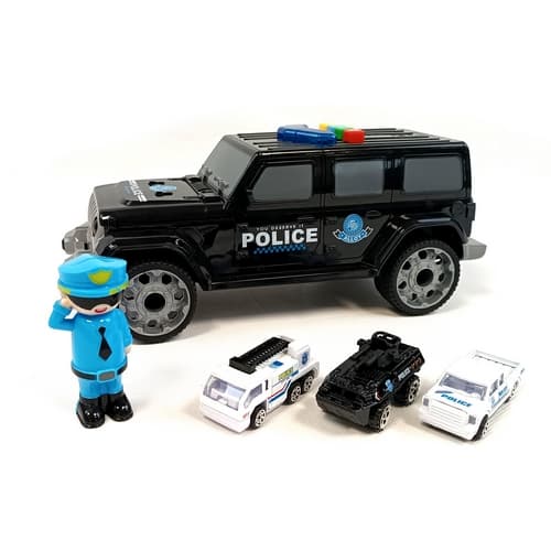 Policejní jeep s autíčky