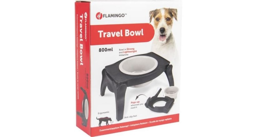 Flamingo Cestovní miska LILO černo šedá 800ml