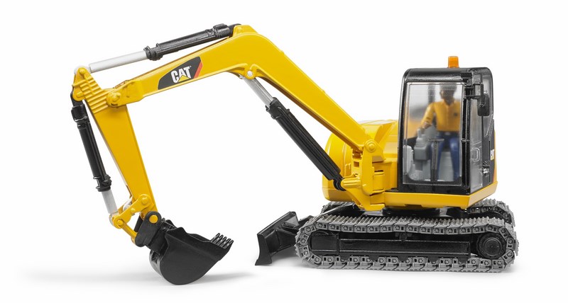 Bruder 2466 CAT mini excavateur avec figurine