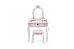 Măsuță de toaletă din lemn cu accesorii