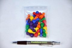 Figurines en bois 25mm jeu de société, 24pcs 6 couleurs