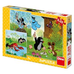 DINO Puzzle 3 x 55 elementów Szczur i kapelusze