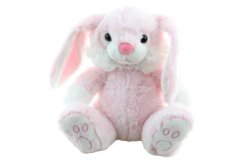 Králik plyšový ružový 23 cm