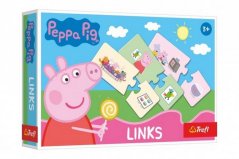 Joc Link-uri puzzle Peppa Pig 14 perechi joc educațional într-o cutie 21x14x4cm