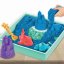 Kinetic sand krabice tekutého písku s podložkou modrá barva