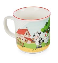 Porcelanowy kubek NICI Farm Friends, 240 ml, opakowanie upominkowe