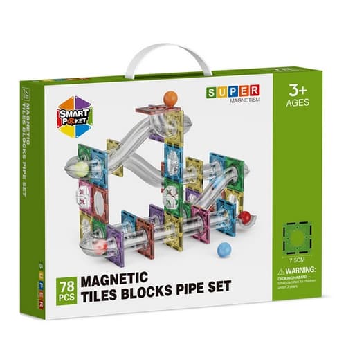 Magnetická stavebnice Kuličkodráha maxi 78 ks