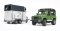 Bruder 2592 Land Rover s přepravníkem na koně+kůň
