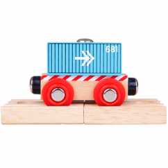 Bigjigs Rail Wagon Blue Container
