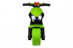 Kolobežka motorka zeleno-čierna plastová na batérie so svetlom a zvukom v taške