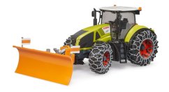 Bruder 3018 Traktor Claas Axion 950 so snehovými reťazami a snehovou radlicou
