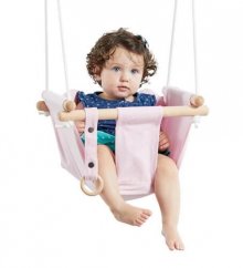 Balançoire textile pour enfants 100% coton rose
