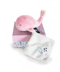 Doudou Ajándékcsomag - Plüss rózsaszín bálna 15 cm