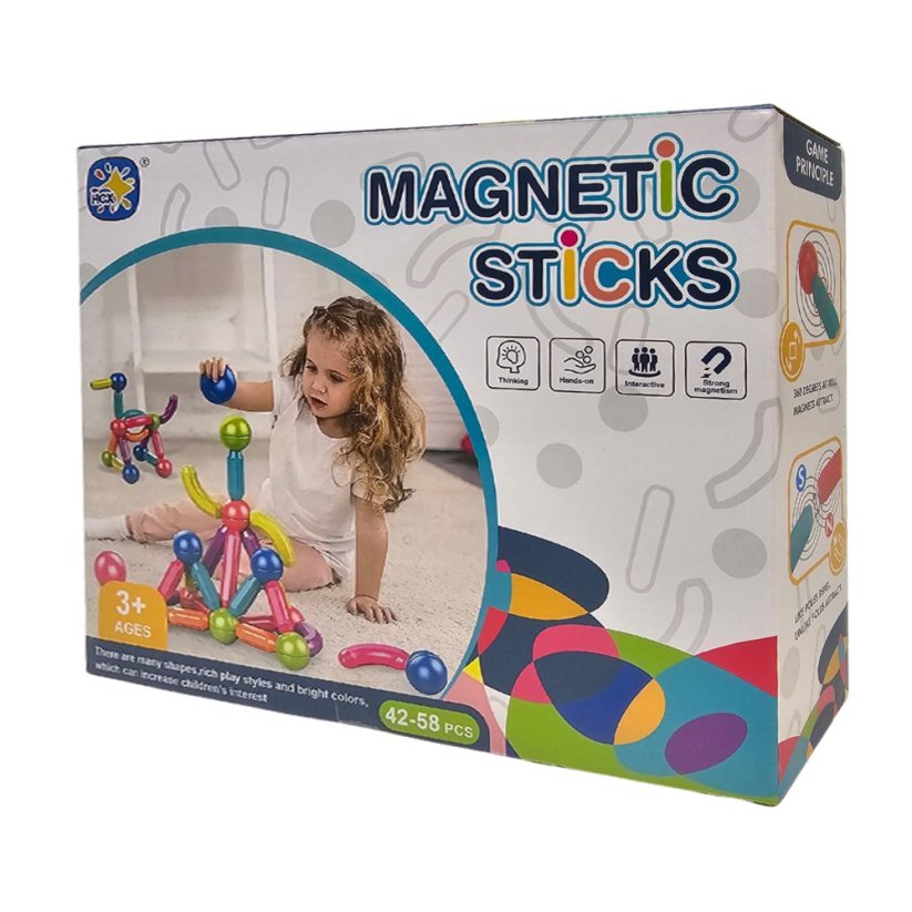 Magnetická stavebnice 42 ks Sticks