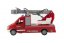 Camion de pompiers en plastique 27cm sur volant d'inertie avec son et lumière