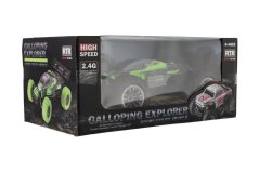 Auto RC Buggy rychlostní 2,4GHz plast 25cm na baterie zelené v krabici 31x14x18cm
