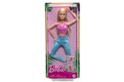 Barbie în mișcare - Blondă cu jambiere albastre HRH27