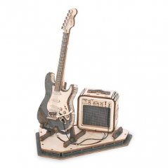 RoboTime din lemn 3D Puzzle chitară electrică