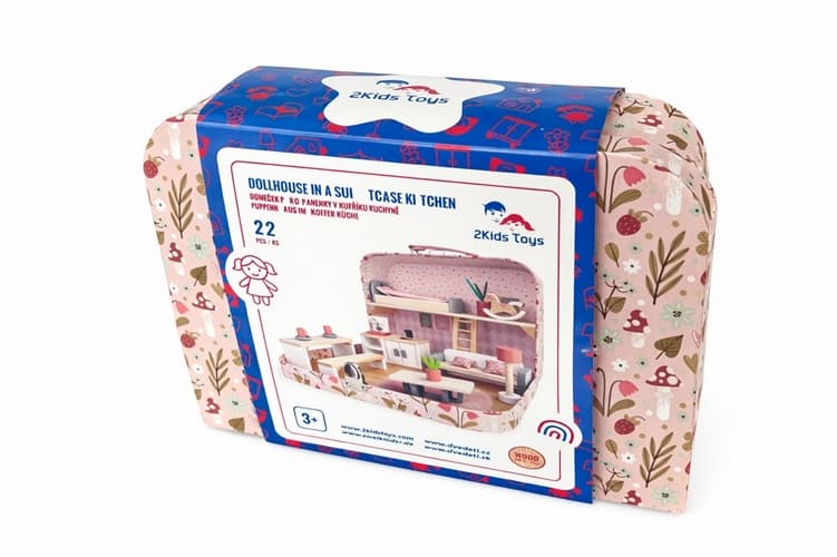 2Kids Toys Domeček pro panenky v kufříku Kuchyně