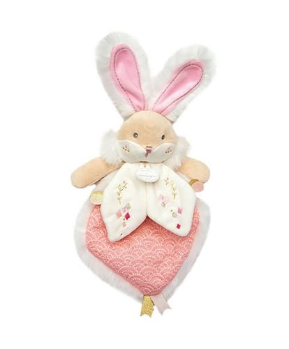 Doudou Set cadou - Jucărie roz prieten iepure roz 24 cm