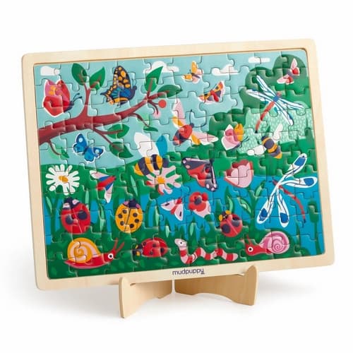 Mudpuppy Puzzle de madera La vida en el jardín 100 piezas