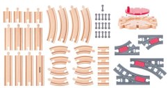 Set de șine cu placă rotativă, 50 de piese