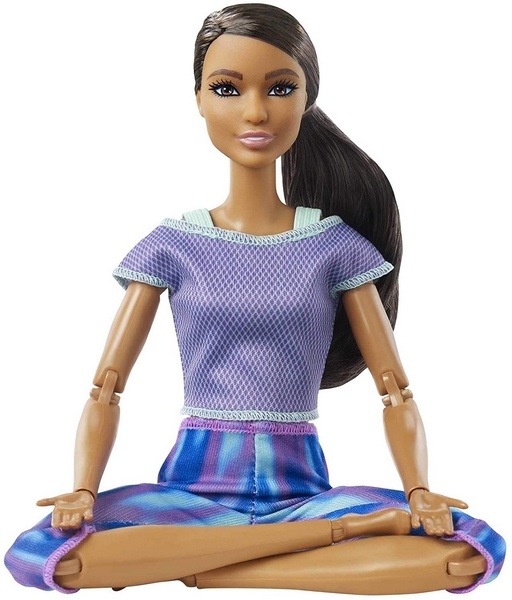 Barbie V pohybu - Varianty: GXF04 blondýna,modré triko