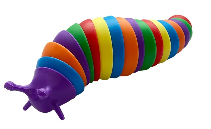 Fidget toy - duhový slimák