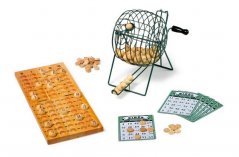 Jeux de bingo en bois à petit pied
