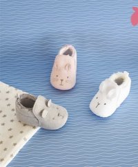 Doudou Coffret cadeau - Premiers chaussons 0-6 mois Rose