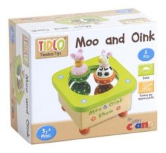 Tidlo Cutie de jucării vacă și purceluș