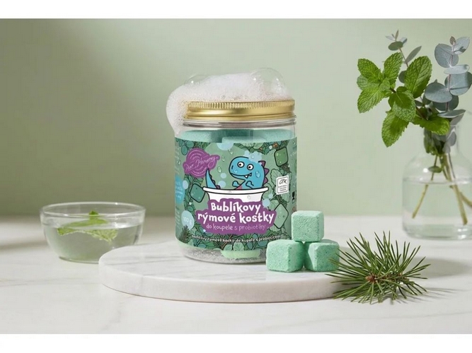 Pure Harmony sól do kąpieli – musujące kostki Bublík z probiotykami, 180 g