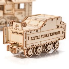 Puzzle 3D din lemn Little Story Locomotivă cu abur