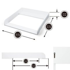 pelenkázóasztal - fehér