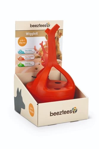 Beeztees Hračka Wiggle-X pro psy červená 17x17x30cm