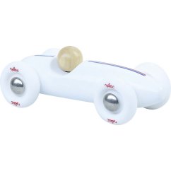 Vilac Voiture en bois mini Grand prix vintage blanc