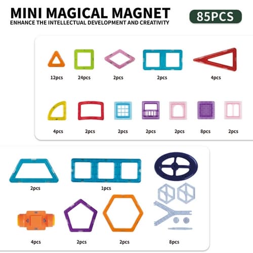 Magnetická stavebnice Stavby 85 ks