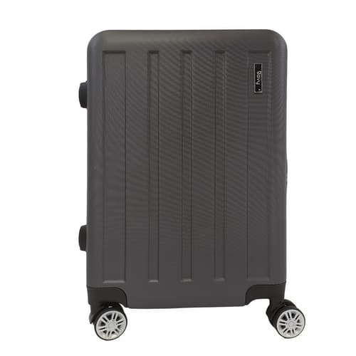 Bavy Cestovní kufr skořepinový 20" Stripes Dark grey