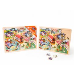 Classic World Puzzle město zvířat