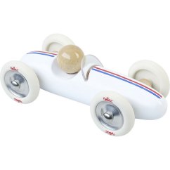 Vilac Voiture en bois grand Grand prix vintage blanc