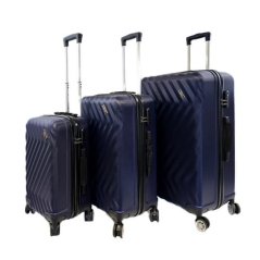 Bavy Cestovní kufr skořepinový Waves Navy - set 3 ks