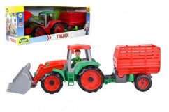 Lena 4428 Truxx Tractor cargador con remolque de heno con figura