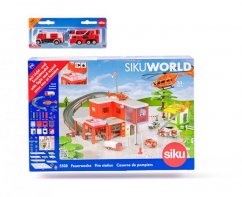 SIKU World 5508 - hasičská stanica s hasičskými vozidlami