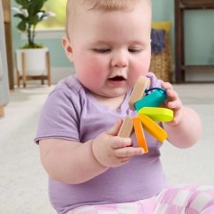Drewniana gąsienica Fisher Price